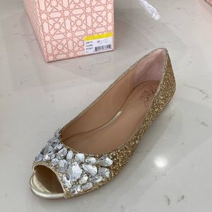 Badgley Mischka peep toe ballet flat